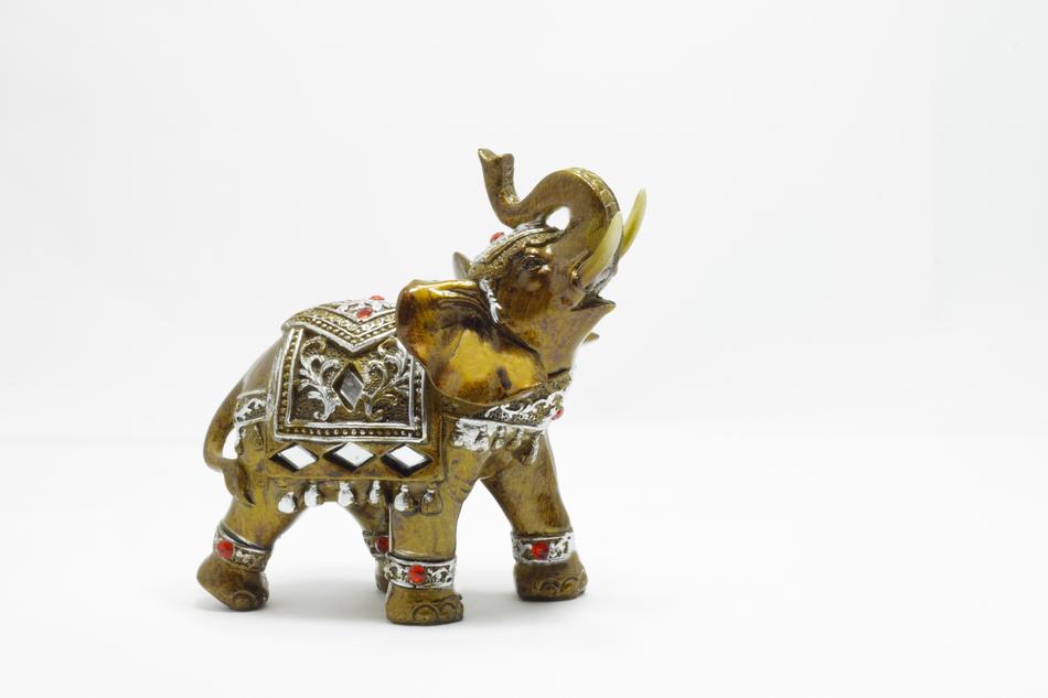 golden elephant figurine