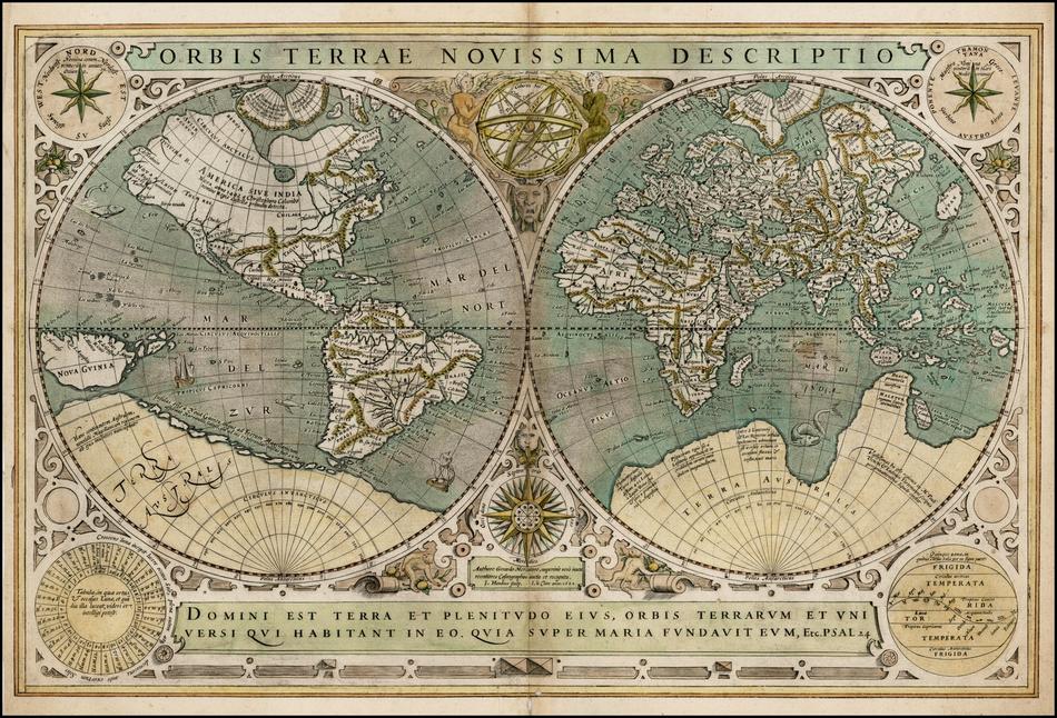 old world map on the wall