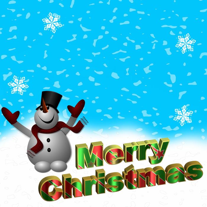 snowman christmas snow lettering
