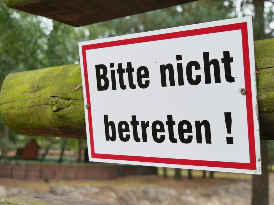 notice on the glass