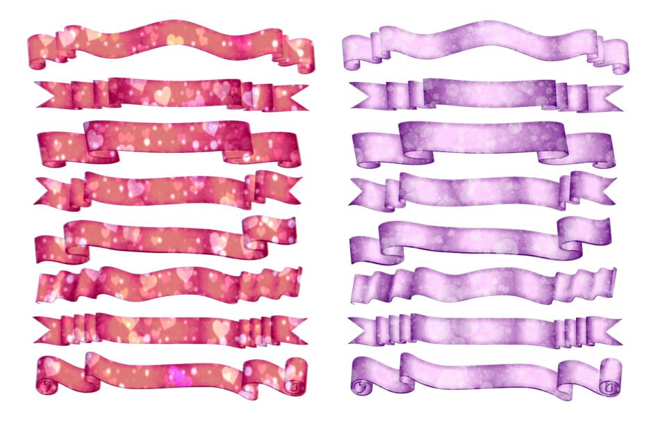 bokeh banner ribbons pennant