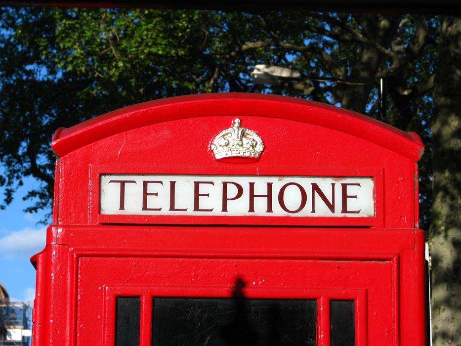 a beautiful old phone booth