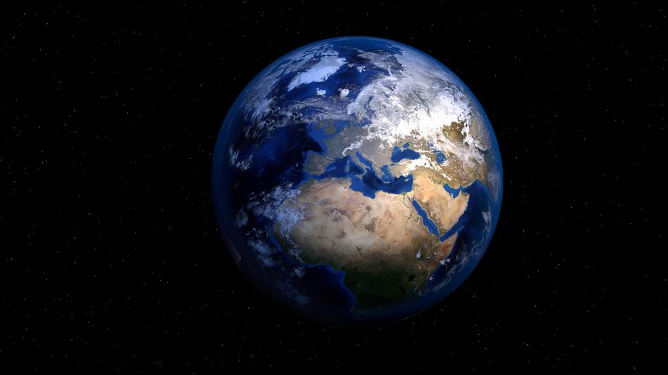 beautiful planet earth colored