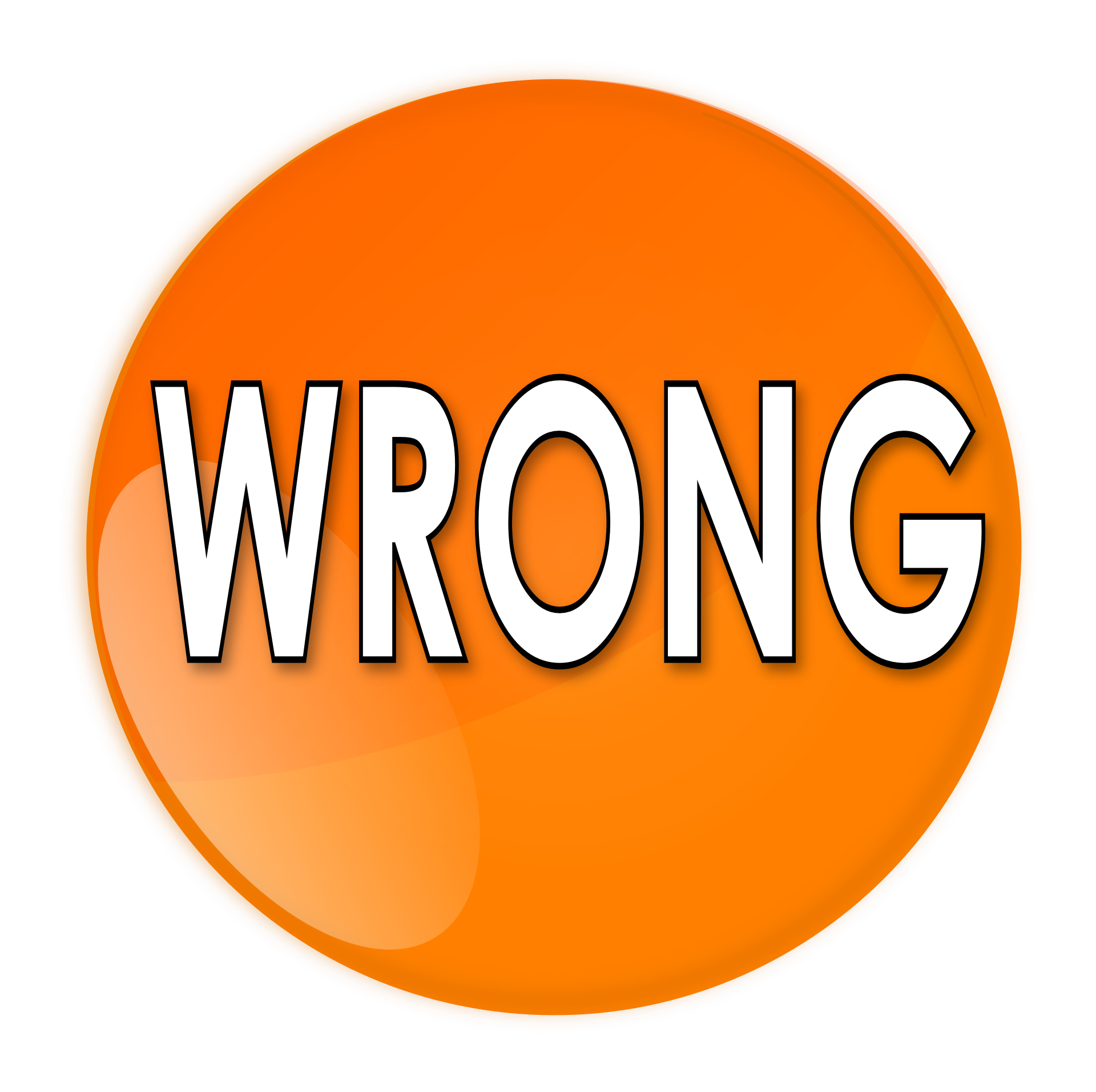 Wrong button orange icon drawing free image download