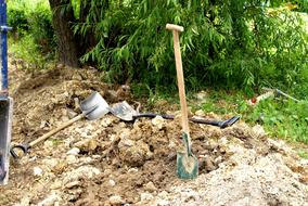 Shovels Earth Layout work