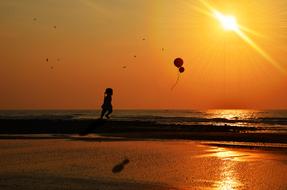 Sunset Sea Beach