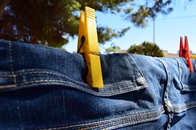Jeans Laundry Clothes Line