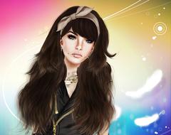 beautiful character avatar on a colored background