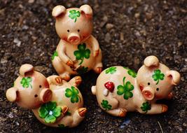 Lucky Pig Figures ceramic