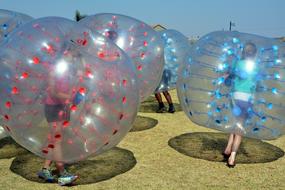 transparent landscape balls