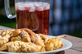 delicious scones and juice