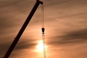 Crane on Site at sunset