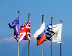 Flags Waving Country