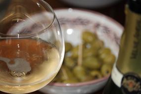 alcohol in a glass