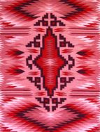 red indian rug ornamented