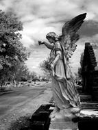 Angel sculpture in the cemetery