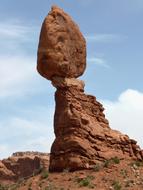 large rock balances on a rock