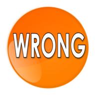 wrong button orange icon drawing
