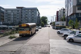 School Bus Uphill Road