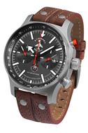 wristwatch with leather strap