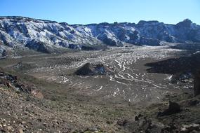 mountains winter field is beautiful