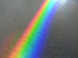rainbow beam on the floor