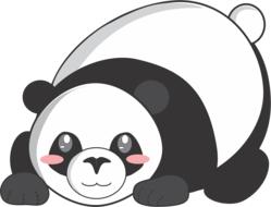 fat cartoon panda as an illustration