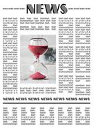 news newspaper hourglass time