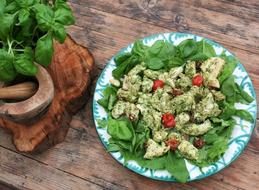 salad with vegetables and meat