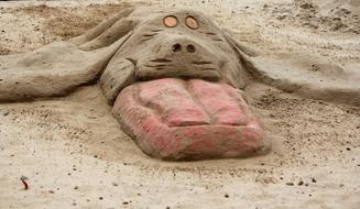 Artwork sand Fantasy Dog