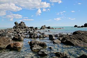 Mediterranean Sea rocky coast Landscape