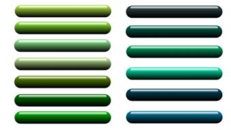 button icon oblong shiny green