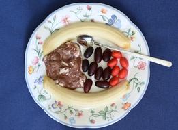 Dessert Chocolate Pudding with Cream