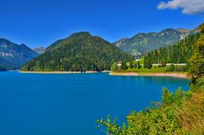 Sauris Lake Mountain landscape