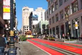 streetcar in the city