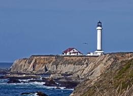 high lighthouse on the island