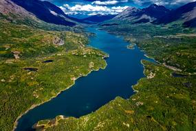 Alaska River Water Aerial