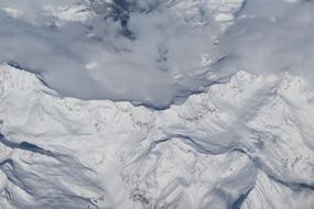 Mountains Clouds Snow