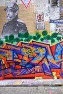 graffiti on the street wall