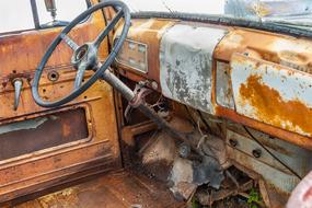 Scrap Car Inside Auto
