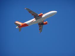Aircraft Easy Jet blue sky