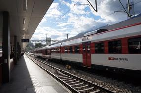 long train at the station