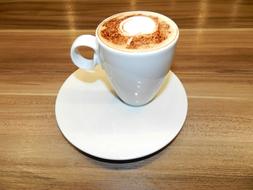 sweet coffee on a saucer