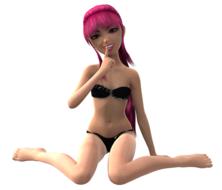 toon woman young friendly hair