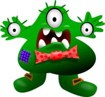 green monster in a butterfly