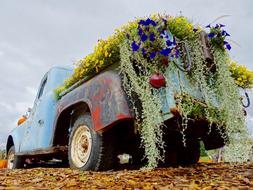 Truck Retro Flowers