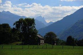 Mountain Ossau Valley landscape