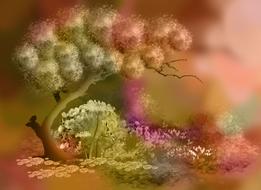 landscape bonsei tree plant art