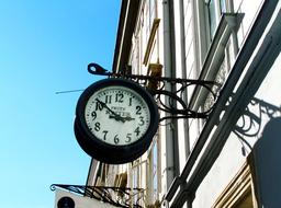 clock on the street building