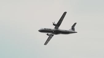 plane flying high in the sky